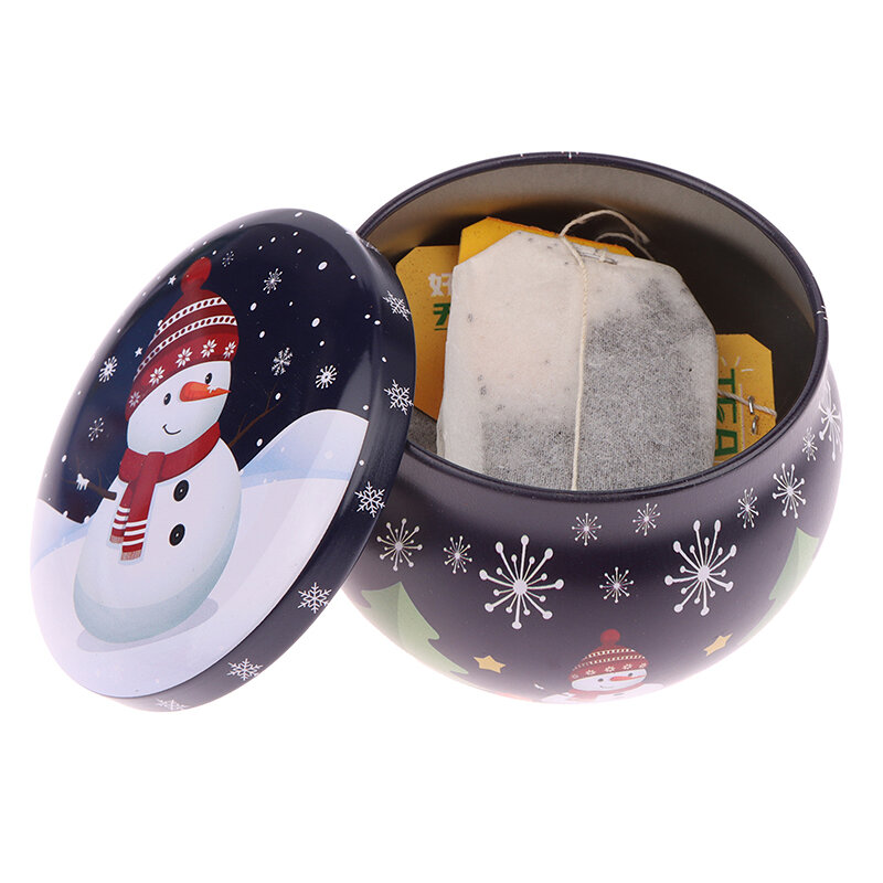 Tarro sellado de Metal para almacenamiento de joyas, caja de lata para velas, dulces, Té rosa, caja de embalaje de Navidad, 7,7x5cm