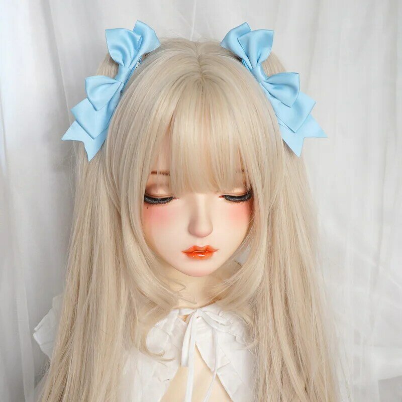 Lolita headwear handcrafted bow clip cute sweet anime Lolita headwear soft girl dark hair accessory anime accessories