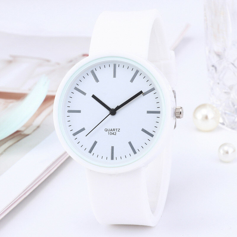 Moda coreano doce cor geléia relógio feminino relógios casuais silicone banda analógico quartzo relógios de pulso senhoras meninas reloj mujer