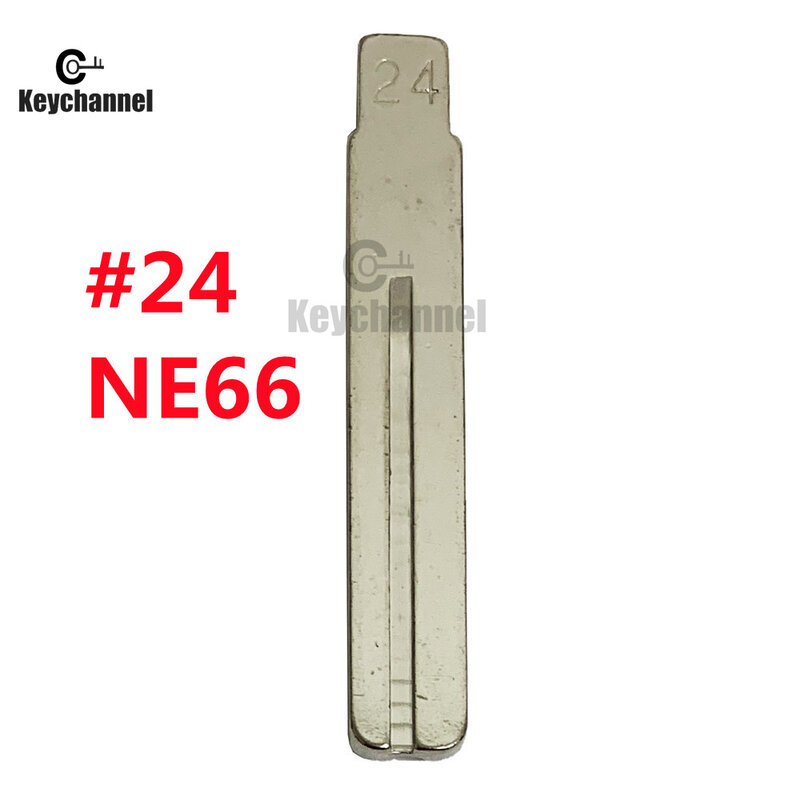 Keychannel 5/10PCS Voiture Clé Lame NE66 Flip Blanc Non Coupé. Lame en métal 24 pièces pour télécommande KD KEYDIY Xhorse VVDI, vierge pour Volvo S80