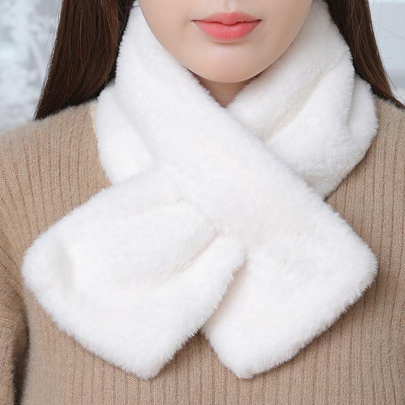 Зимний плюшевый шарф, полиэстер, искусственная кожа, зимний толстый теплый шеф, шарфы-шарики, модная Корейская версия, однотонный шарф