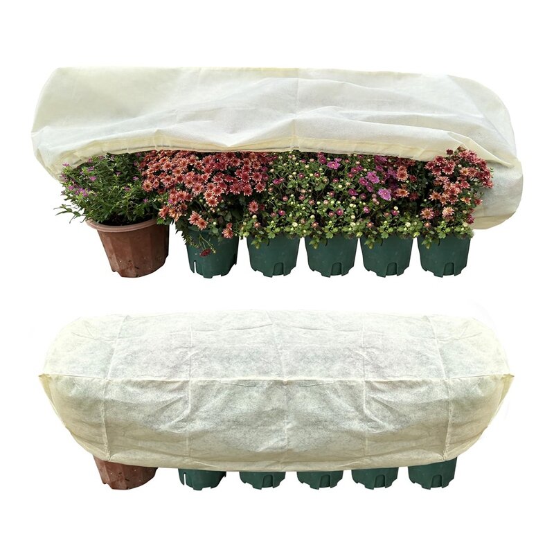 New Rectangular Planter Box Protector Protects Plants In Balcony, Windowsill And Patio Planter Boxes From Frost, Wind 2Pcs