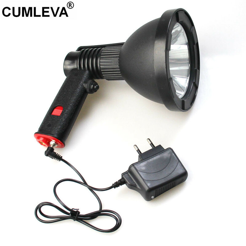 Foco LED profesional para caza, lámpara recargable de luz roja o verde de 10W para pesca, foco de 125mm para acampada
