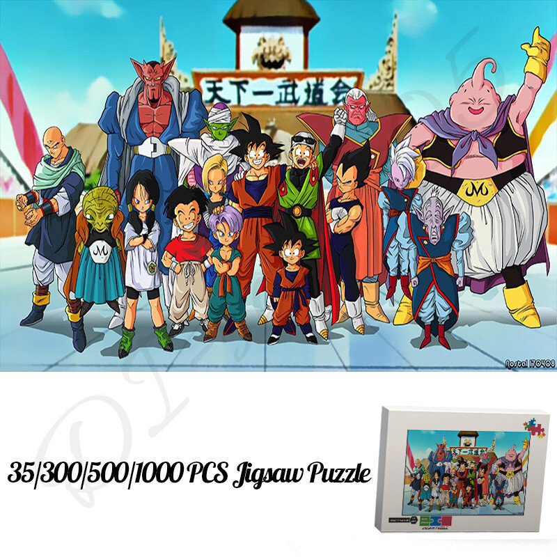 Colección de personajes de Dragon Ball para niños, rompecabezas de dibujos animados japoneses de madera de 1000 piezas, juguetes educativos