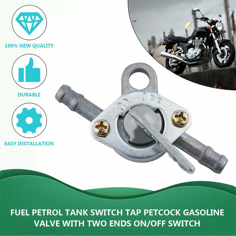 Universal 6mm Fuel Petrol Tank Switch Tap Gasoline Valve With Two Ends On/Off Switch For Cross-country Motorcycle ATV Moped