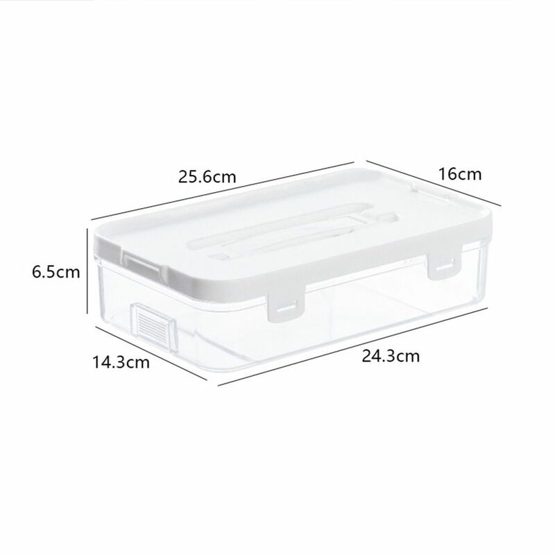 Large Capacity Storage Box Simple Transparent Waterproof Storage Case Plastic Dustproof Desktop Organizer Pen Pencils