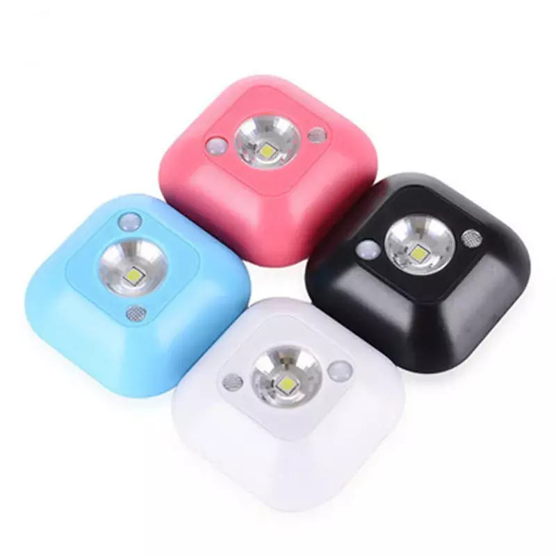 Mini Wireless LED Light Sensor Night Light Lamp PIR Infrared Motion Activated Sensor Light for Wall Cabinet Stairs Lamp