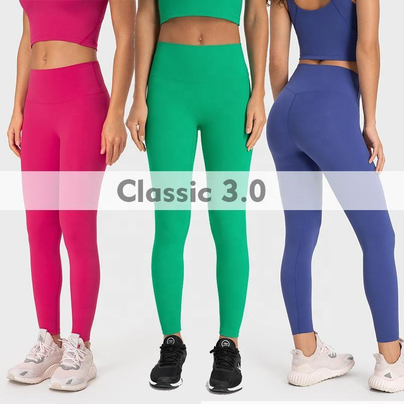 SHINBENE 25 "classique 3.0 beurre doux nu entraînement Gym Yoga pantalon femmes taille haute Fitness collants dehors Leggings Size2-12