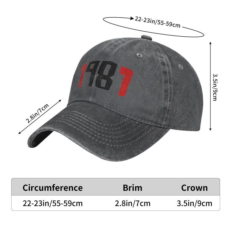 Topi bisbol katun personalisasi lahir dalam 1981 hadiah ulang tahun untuk pria wanita dapat disesuaikan topi ayah Streetwear