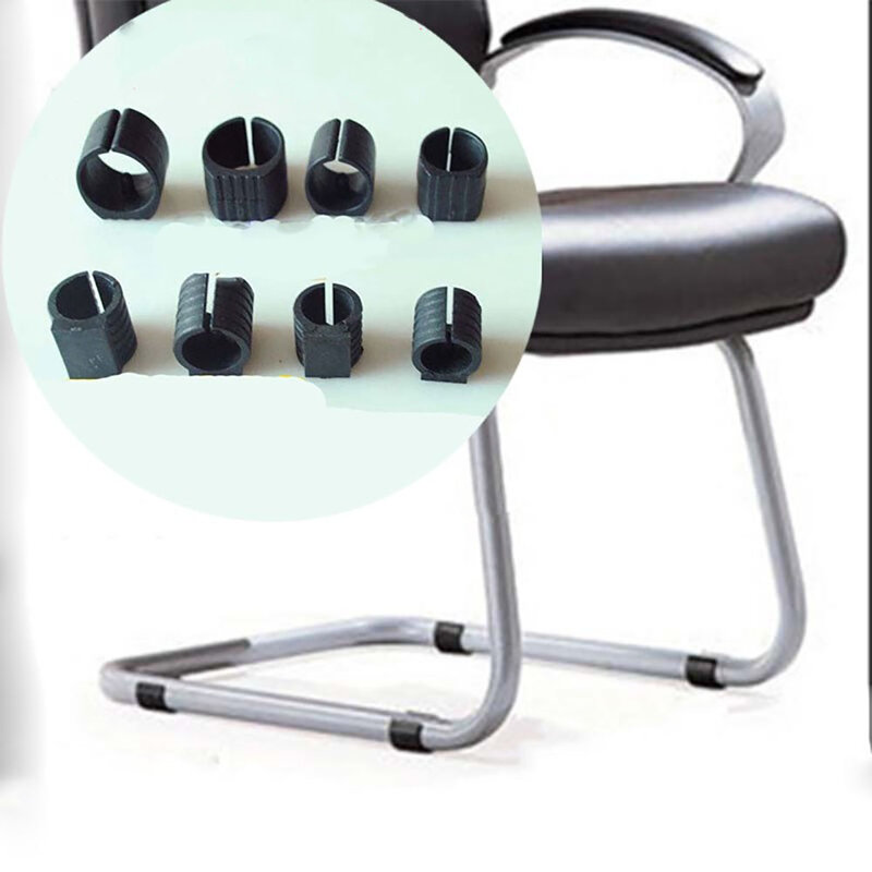Plastikowe obejma rurowa biurowe podkładki noga od krzesła typu U zakrywają amortyzator stolec stopka antypoślizgowa z przodu odchylana podłoga