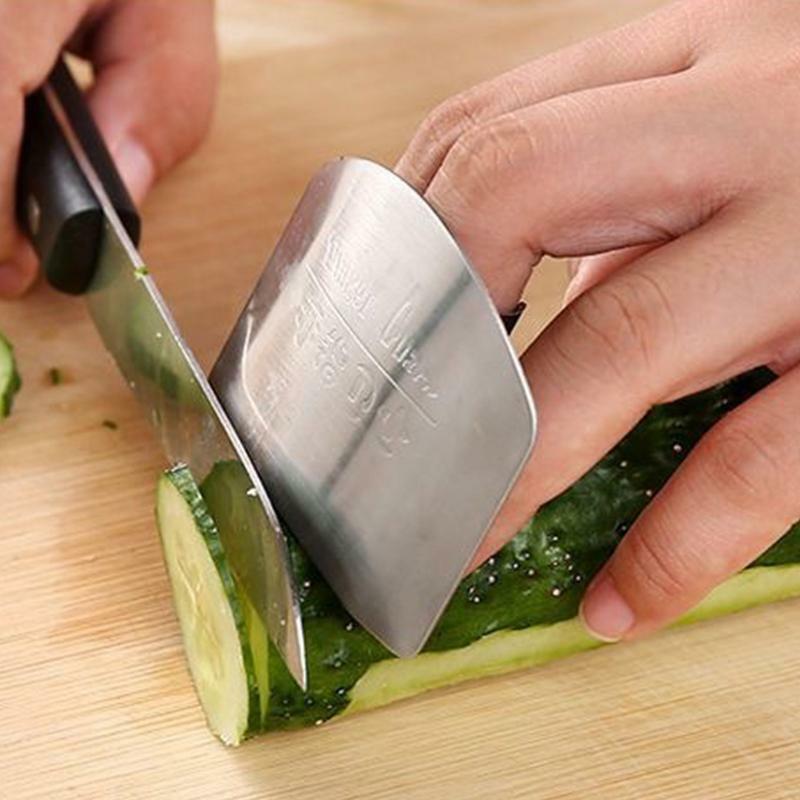Stainless Steel Finger Protector Anti-cut Finger Guard Safe Vegetable Cutting Hand Protecter Kitchen Gadgets