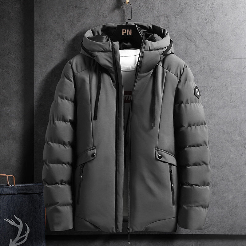 2022 Men's High-quality Winter Clothes New Casual Hooded Thick Cotton Down Jacket