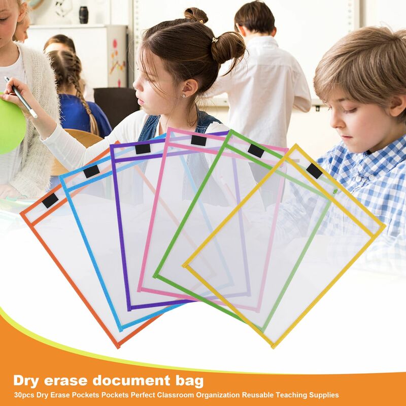 30Dry Erase Pockets Pockets Perfect Classroom Organization Reusable Dry Erase Pockets Teaching Supplies