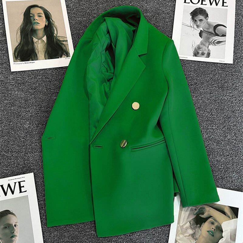 Jaket Wanita Kasual, jaket blazer pakaian luar wanita, jaket Mode Korea, mantel olahraga kasual elegan cantik, jaket musim semi dan musim gugur, 2024