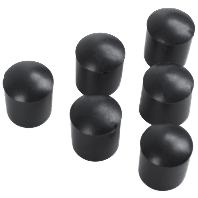 Tapas de goma de 40 piezas, extremos de tubo de goma negra, redondos de 10mm