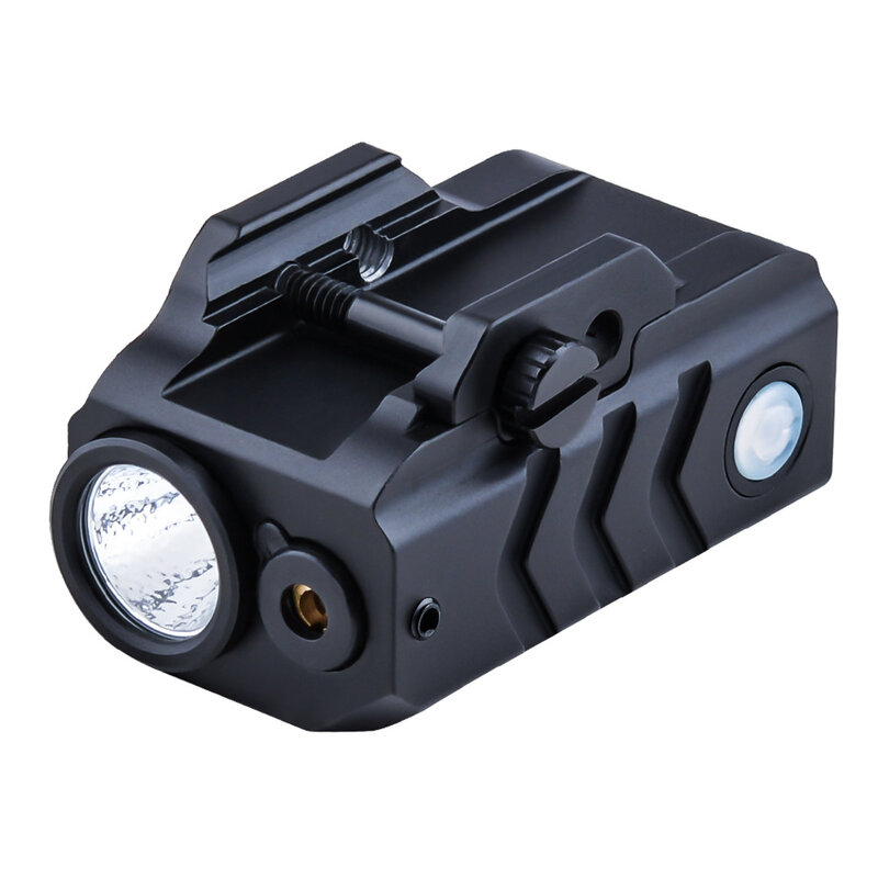 Luz LED táctica para linterna Glock 17 Picatinny, mira láser verde/roja recargable, accesorios de luz scout, 80-500LM