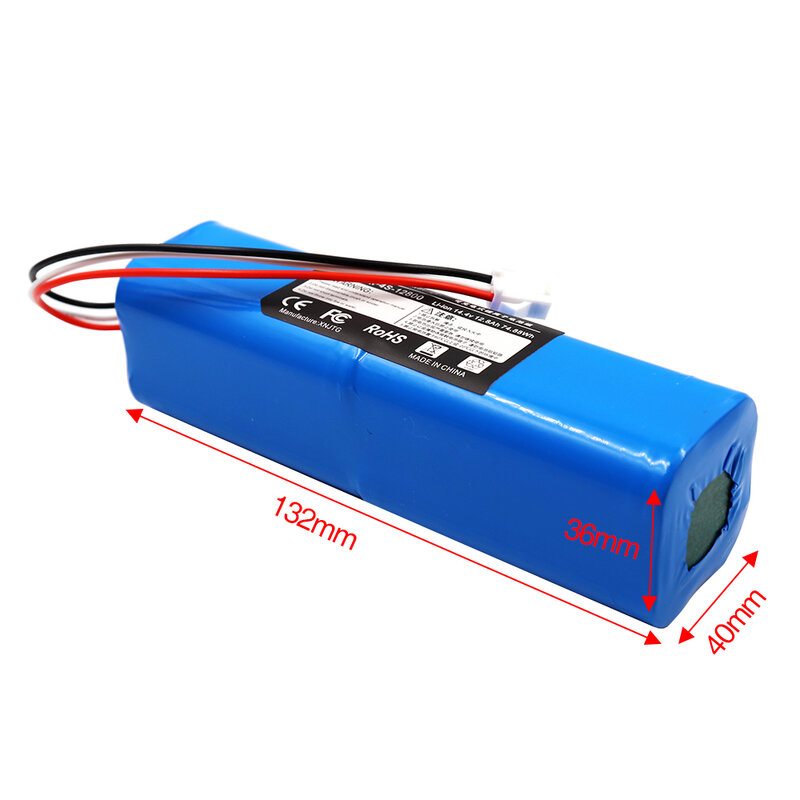Batterie de rechange pour aspirateur robot XiaoMi Lysie à R1 Roidmi Eve Plus Viomi S9, capacité 12800mAh, pièces d'accessoires