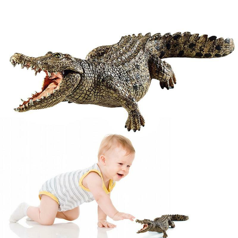 Figura de ação realista selva animal jacaré, móveis mandíbulas crocodilo, modelo de brinquedos para crianças, alta qualidade