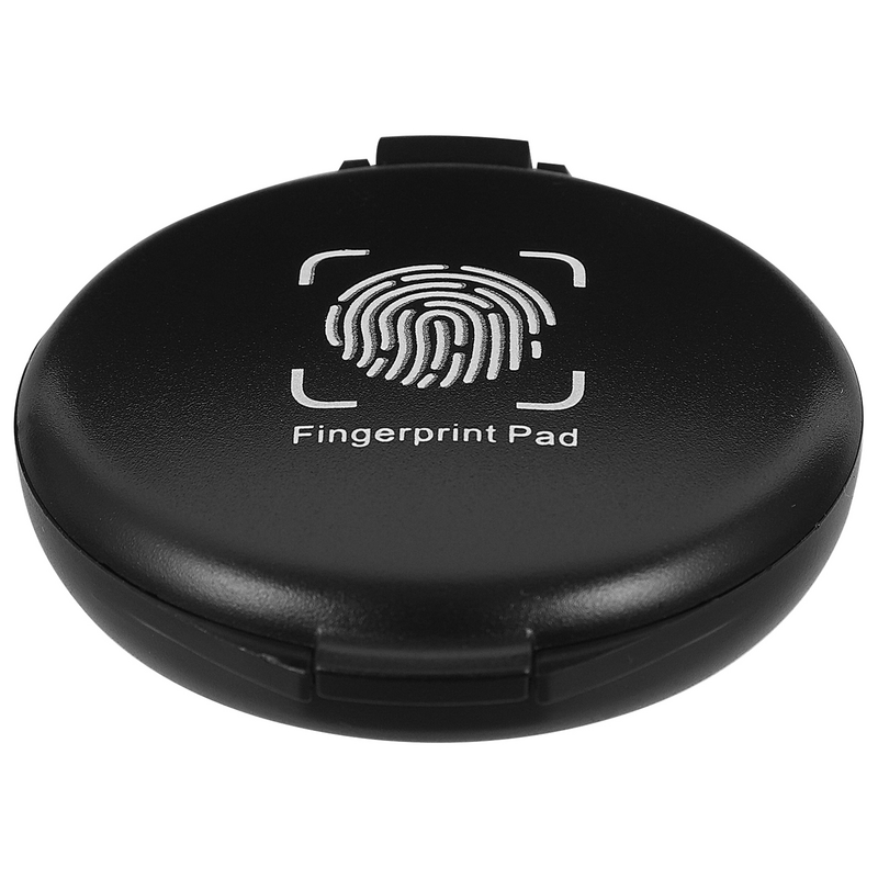 Portable Fingerprint Ink Pad Mini Round Inkpads Document Stamping Sponge Multipurpose