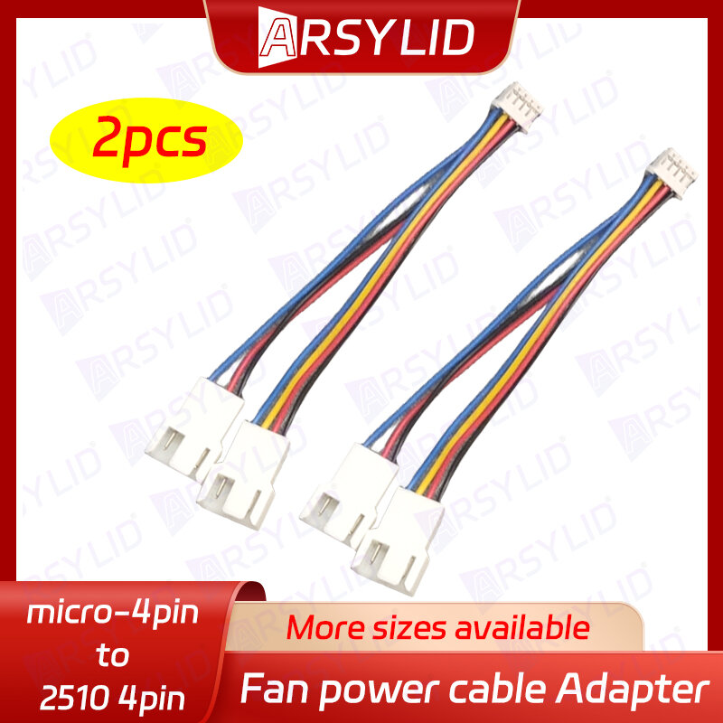 4pin fan Adapter, mengkonversi kabel ekstensi, VGA card mirco 4pin untuk mini 4pin fan, 11 cm, dukungan penyesuaian suhu