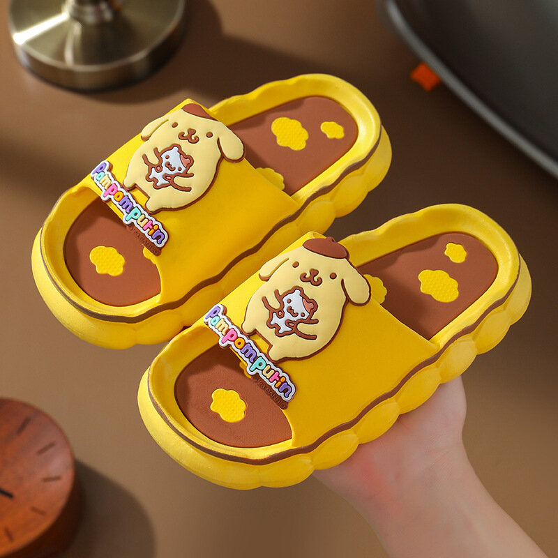 Sanrio Hello Kitty Sandals Children Anime My Melody Summer Home Indoor Anti-Slip Parent-Child Slippers Kawaii Cartoon New Style