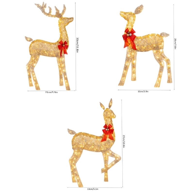 50JC ライトアップ トナカイ ホリデー デコレーション LED クリスマス ライト 鹿 屋外装飾