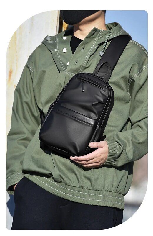 Мужская нагрудная сумка, новинка 2023, модная повседневная вместительная сумка-мессенджер через плечо в европейском и американском стиле, Мужская Боковая Сумка