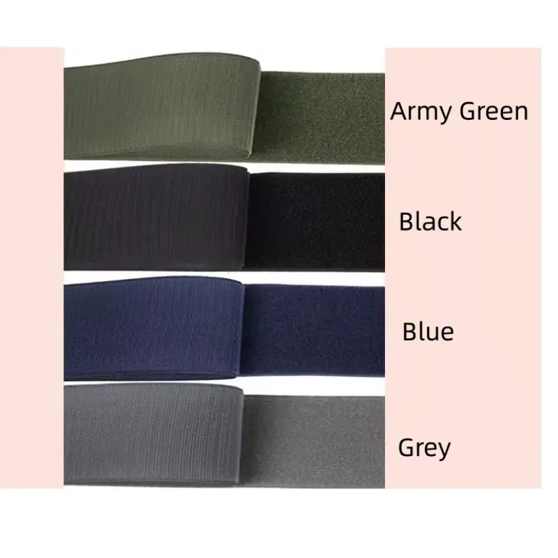 Gancho adesivo e alça de fixação, fita adesiva mágica, DIY Vest Sewing, Exército Verde, Coyote Brown Black, 5cm de largura
