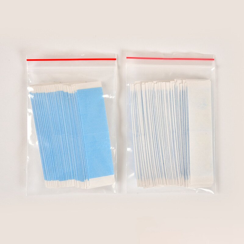 72Pcs/Lot Super Strong Wig Tape Strips Hair Double Adhesive Extension Tape Waterproof for Toupee/Lace Wigs Film Adhesive