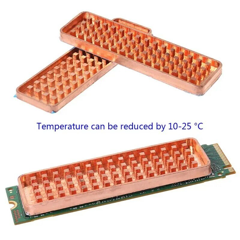 Ultradünnes Kupfer für M.2 NGFF SSD Solid-State-Festplattenkühlkörper 2280 Desktop-Festplatte speziell für M.2 PCI-E NVME Radiat