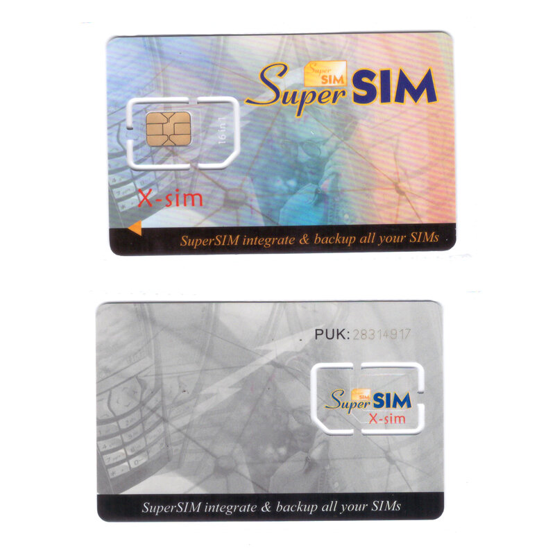Kartu SIM maks 16 dalam 1 ponsel Super, aksesori ponsel cadangan kartu Super