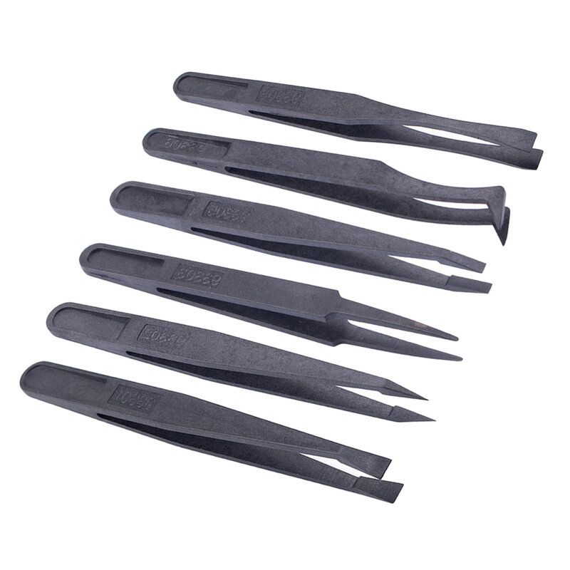 1pcs 120mm Anti-Static Carbon Fiber Tweezers Precision Maintenance Industrial Repair Tool Tweezers Hand Tools Accessories	