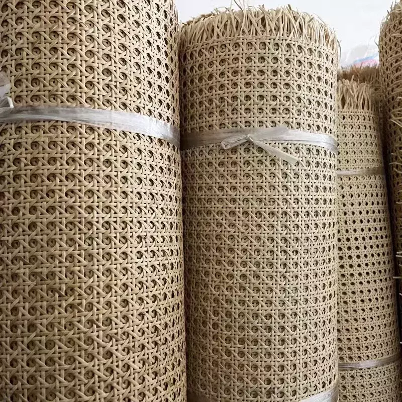 35-50cm di larghezza fettuccia di canna naturale griglia di vimini rotolo di Rattan indonesiano tessitura materiale di riparazione per la decorazione di mobili per armadietti per sedie