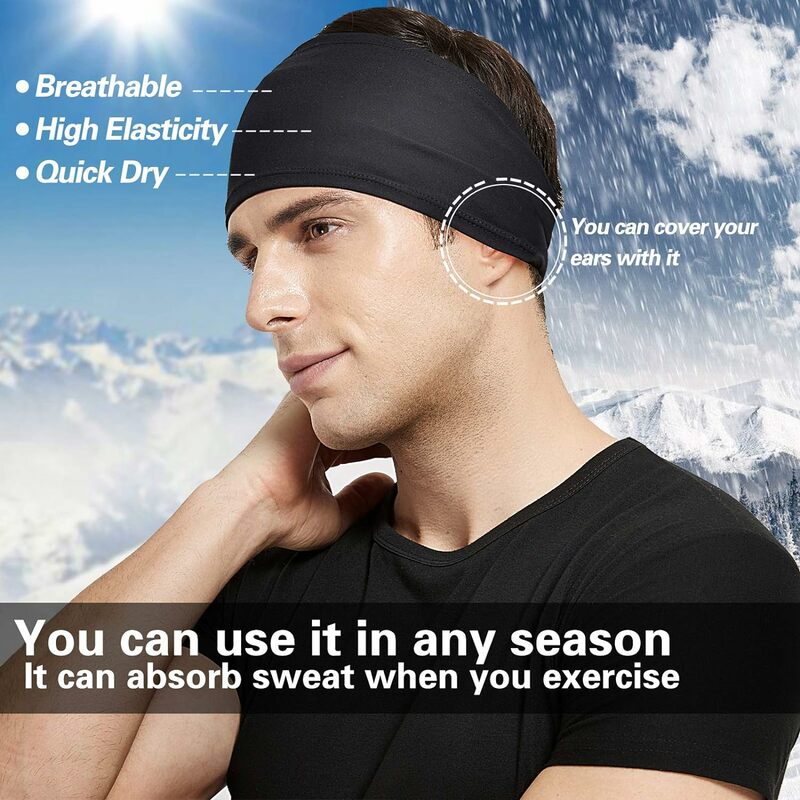 Elastic Sports Headband para homens e mulheres, headwrap, faixas de cabelo, headwrap, secagem rápida, absorvente, estiramento, elástico, ginásio, fitness, corrida, ioga