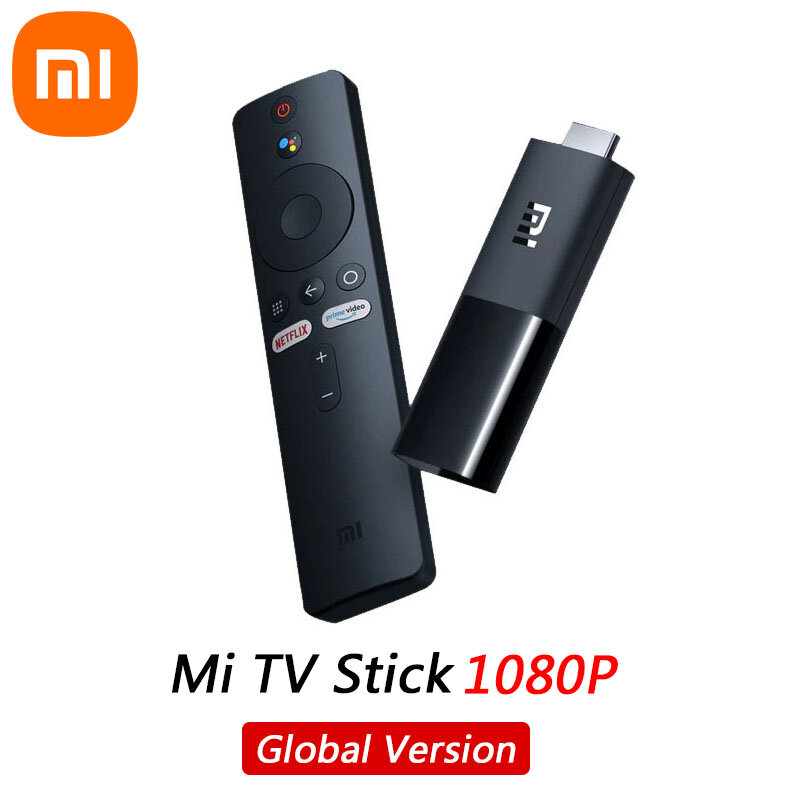 Xiaomi-Mi TV Stick Global Version, FDH, HDR, Façades Core, Compatible HDMI, 1 Go + 8 Go, Bluetooth, Wifi, Netflix, Google Assistant