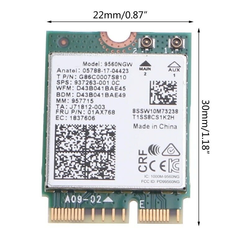 9560 9560NGW Dual Band WiFi Card 802.11ac ax Wireless NGFF for .2 for KEY E WiF Dropship