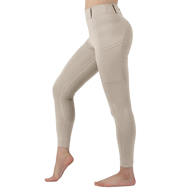 กางเกงรัดรูปสำหรับขี่ม้าสำหรับผู้หญิงกางเกงออกกำลังกายกันลื่น