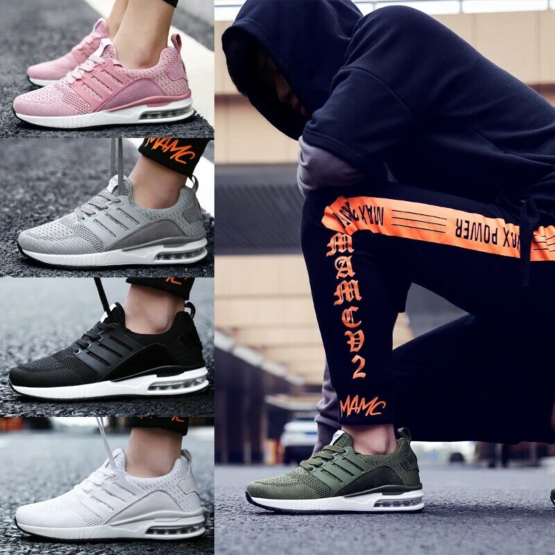 Couple Mesh Sneakers Men Shoes Breathable Male Running Shoes Fashion Unisex Light Athletic Sneakers Women Shoes 2022 Plus Size