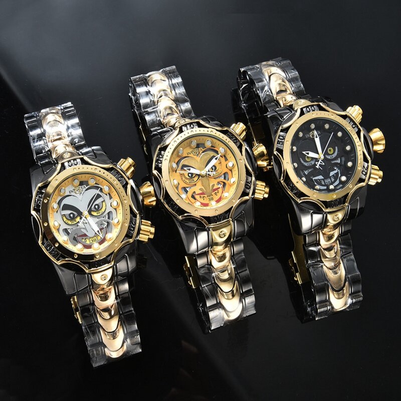 High Quality Men's Watch Chronograph Quartz Watch Business Casual Stainless Steel Strap Waterproof Watch