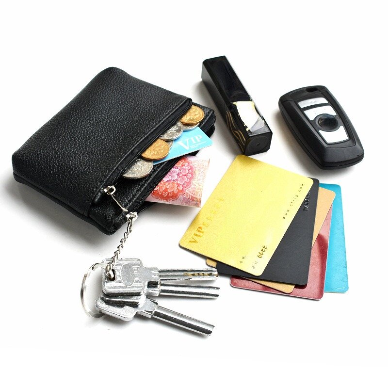 Bolsas de moeda de superfície macia para mulheres, carteira de couro PU, mini cartão bancário chave, nova moda pequena, atacado