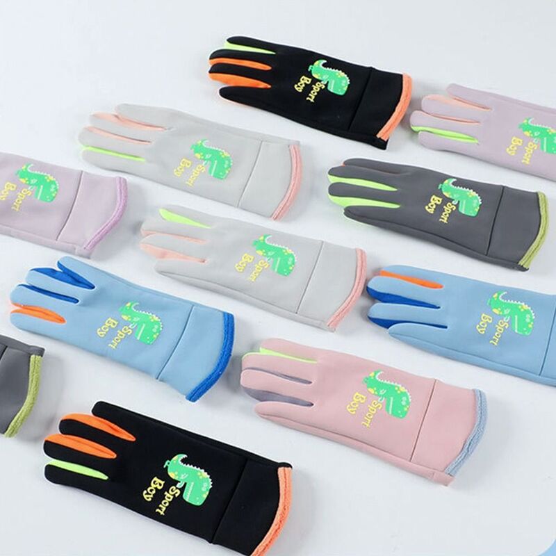 Cartoon Full Finger Handschoenen Mode Nachtlampje Winddicht Kinderen Ski Handschoenen Waterdicht Winter Warm Snowboard Wanten Jongen Meisje