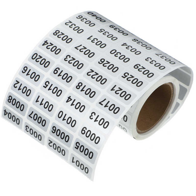 Number 1-2000 Marker Tag Stickers Tag Rectangular Stickers Adhesive Number Decals Convenient Tag