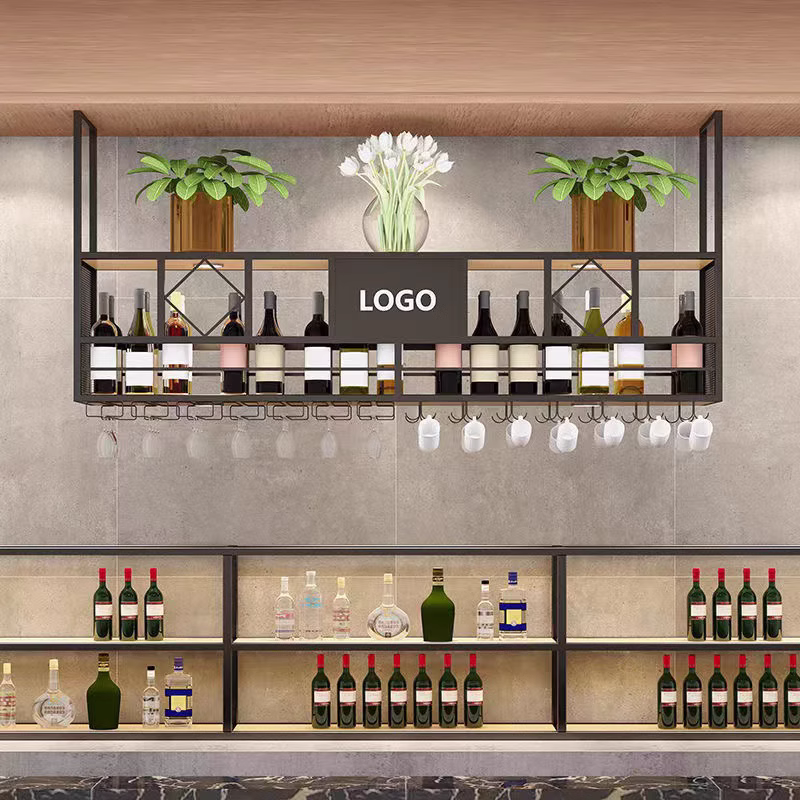 Lemari anggur Industri botol rak desainer wiski lemari Bar restoran ruang tamu unik Mueble Para Vino Furniture
