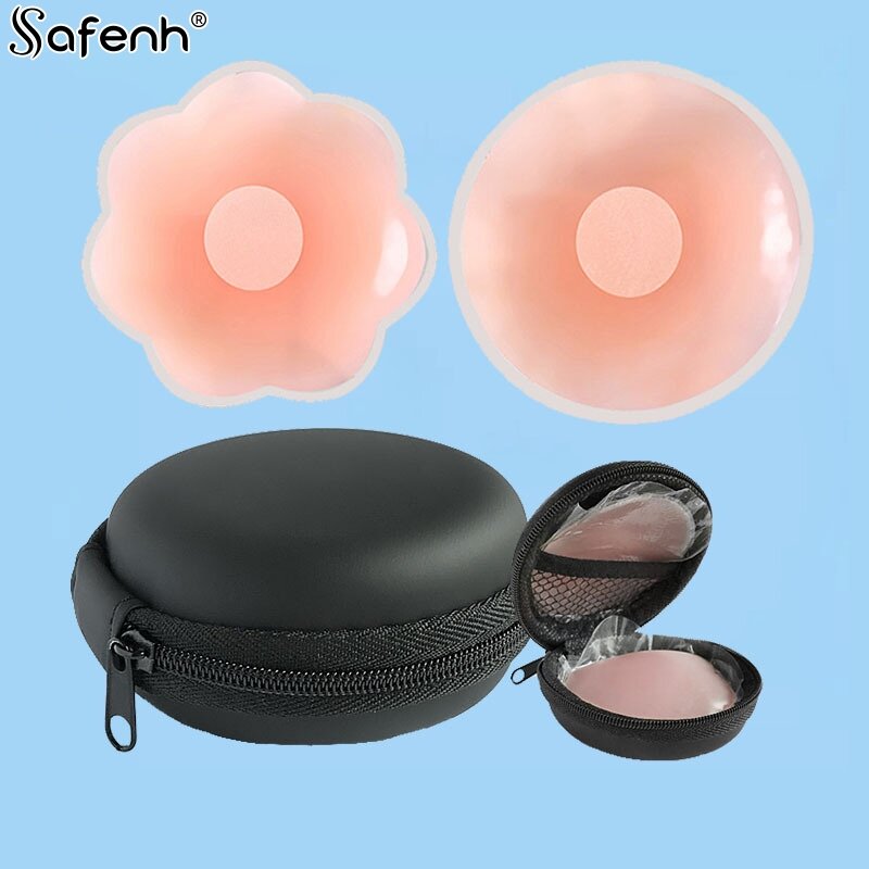 Women Chest patch Silicone Nipple Cover Reusable Breast Petals Lift Invisible Bra PastiesBra Padding Sticker Patch Adhesive Pad﻿