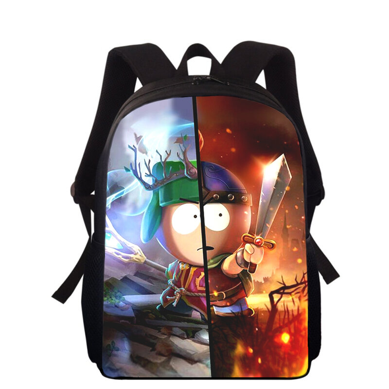 South-Park 15 "3D Print Kids Backpack Sacos Escolares Primários para Meninos Meninas Back Pack Estudantes School Book Bags