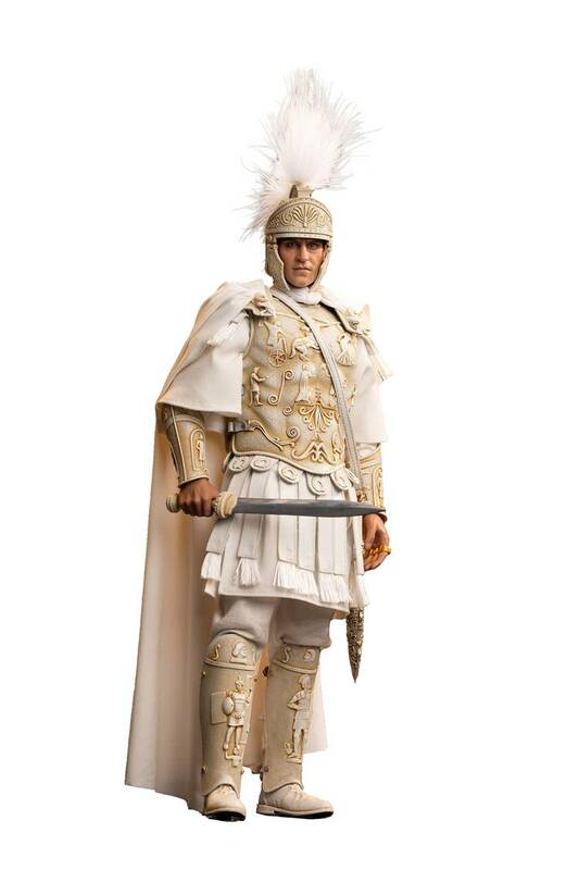 โรมันทั่วไปไอวอรี่สีขาวเครื่องแต่งกาย3D Relief ชายนักรบภาพยนตร์ชุดเสื้อผ้าสไตล์ตะวันตกไม่มีหมวกหรือรองเท้าทรราช Commodus