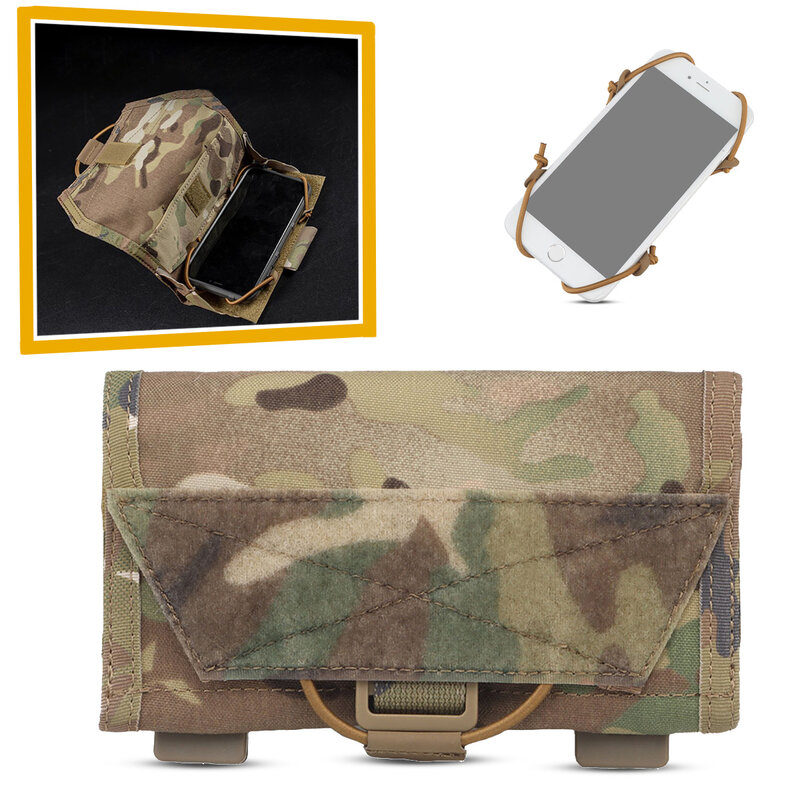 Tático Militar Molle Pouch com Clip, Phone Case, Ferramenta EDC Bag, Quick Release Design, Camping ao ar livre, Caça Acessórios