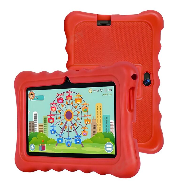 Tablet PC 7 inci Quad Core, Tablet pendidikan anak belajar anak Android 9.0 Quad Core RAM 2GB ROM 32GB