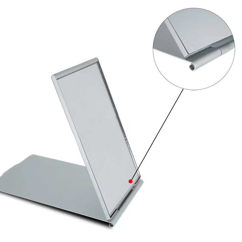 Kleine Größen Falten Make-Up Spiegel Rechteck Ultra-dünne Tasche Spiegel Personalisierte Tragbare Compact Folding Kosmetik Spiegel