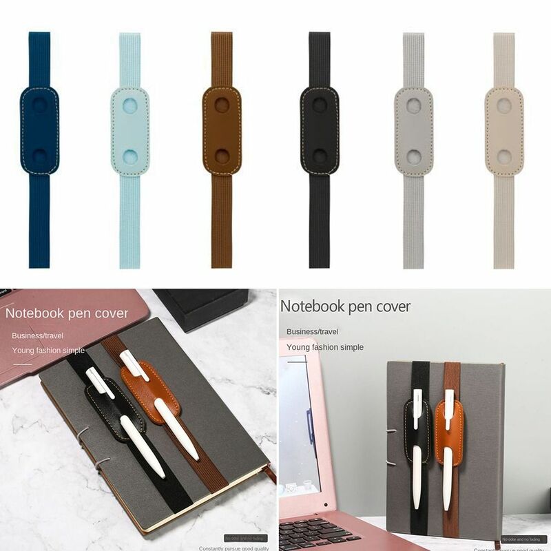 5 stücke Büro treffen elastische Schnalle tragbare Stift Tasche Stift Clip Bleistift Fall Stift halter